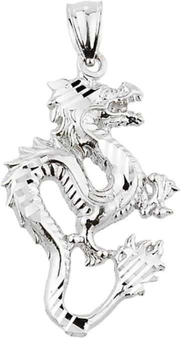 Chinese Dragon Sterling Silver Charm Pendant