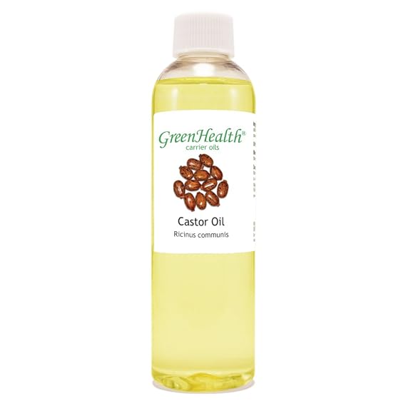 Castor Oil 4 fl oz (118 ml) Plastic Bottle w/Cap 100% Pure Carrier Oil - GreenHealth