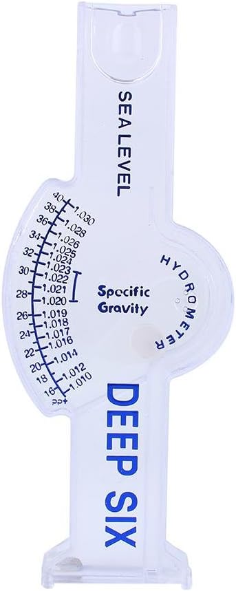 Zerodis Salinity Tester, Accurate Automatic Hydrometer Salt Water Salinity Meter Accurate Sea Hydrometer Aquarium Marine Salinity Meter for Fish Pond Water Saltwater Freshwater