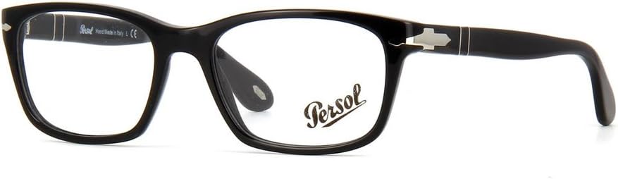 Persol PO 3012V 95 Black Plastic Rectangle Eyeglasses 54mm