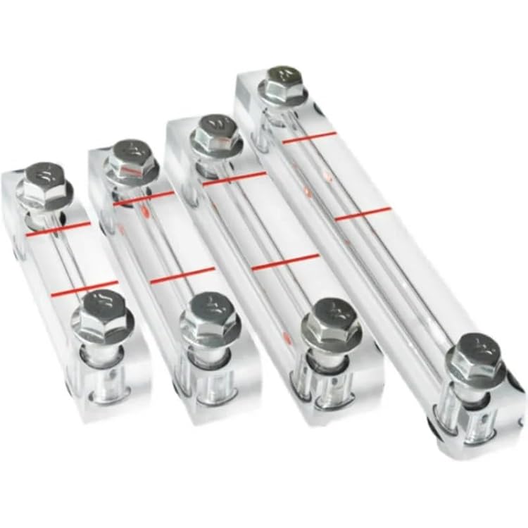 Oil Level Gauge, 1PC Screw Air Compressor Oil Mirror Oil Sight Glass Oil Level Gauge Oil Window Hole Centre Distance 40 50 60 80 100 120 150 200MMSize:65mm Screw M10
