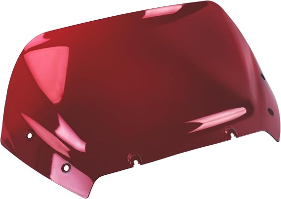 Motorcycle 10" Wave Windshield Windscreen Fit for Harley Touring Road Glide | Front Fairing Air Deflector Wind Splliter Fits Road Glide FLTRX CVO FLTRXSE 2023-Up, Road Glide ST FLTRXSTSE 2024-Up, Red