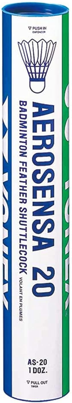 YONEX AeroSensa-30 Goose Feather Badminton Shuttlecocks - Dozen, 77-SLOW-GREEN