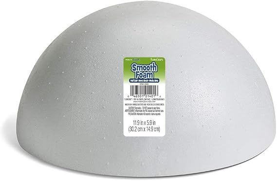 FloraCraft SmoothFoM Hollow Half Ball White