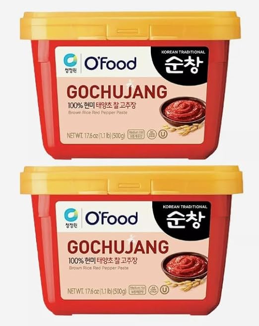 CJO Gochujang Korean Hot Pepper Red Pepper Chilli Paste 500g (Pack of 2)
