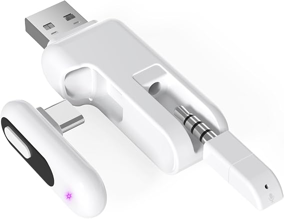 2-in-1 Bluetooth Audio Adapter Dongle for PS5, aptX Adaptive&HD