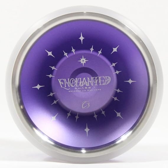 Enchanted Phase 1 Yo-Yo - Multi-Material - Liu Wan Jiang Signature YoYo (Purple with Silver Rim and Clear PC)
