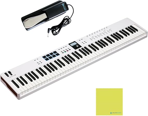 Arturia KeyLab Essential Bundle, 88 mk3 Universal MIDI Controller, White