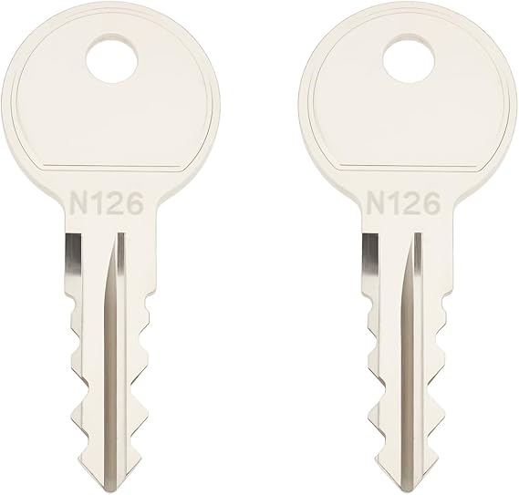 2 Pack N126 Replacement Keys for Rear Carrier and Roof Boxes Compatible with Thule Roof Racks