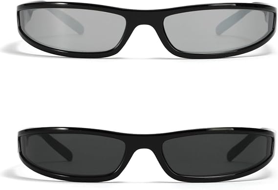 Small Square Sunglasses for Women,Cute Fashion Wrap Around Sunglasses,Trendy Y2k Sunglasses Vintage Narrow Shades