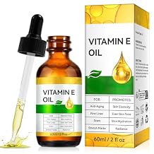 Vitamin E Oil, Vitamin E Oil for Skin, Scars, Face & Full Body, Moisturize Dry Skin and Radiant Skin, Body Bath Oils, Organic Pure Easy to Absorb