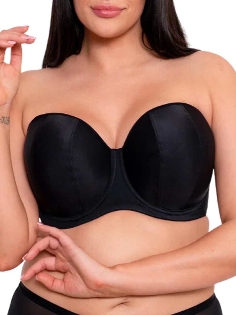 Curvy Kate Luxe Strapless Bra 36GG, Jet Black