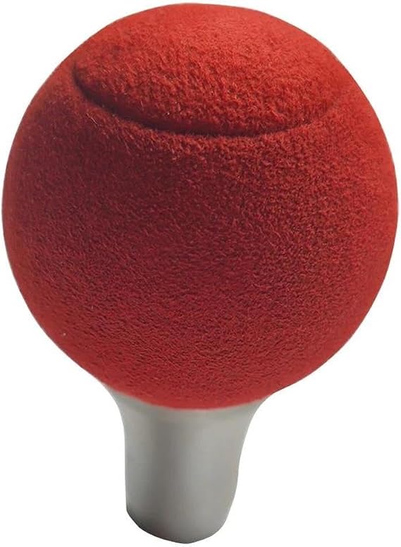 Shift Handle Suede Leather Automatic Gear Shift Knob for Mazda 6 3 5 8 Cx-5 4 Gear Ball Head Car Gear Lever(Red)