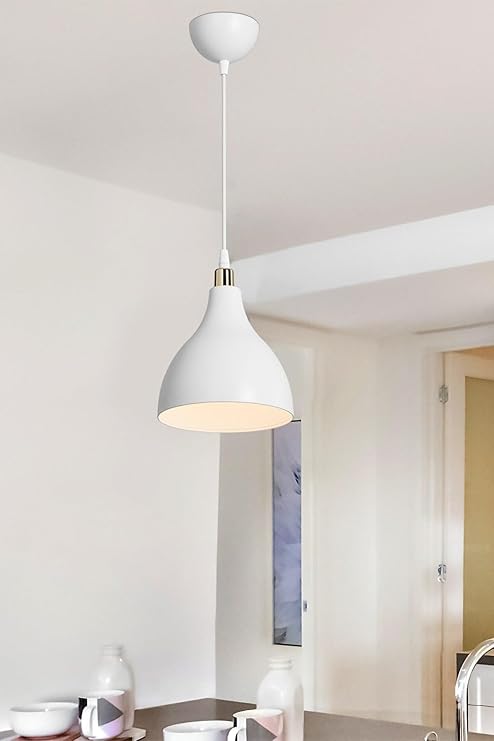 AG LightDesign Beyaz Sarkıt Avize Yatak Odası Salon Mutfak Koridor Lamba 17 AGnm26 [Enerji Sınıfı A]