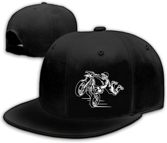 Chef Hat for Men Snapback Hats Funny Flat Bill Hat for Boy Women Adjustable Snap Pack Baseball Cap Black