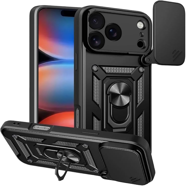 CONSTRAIN - iPhone 17 Pro Max ile uyumlu Apple Kılıf Kamera Korumalı Sürgülü Yüzüklü Armor Military Tank Kızaklı Sert Kapak