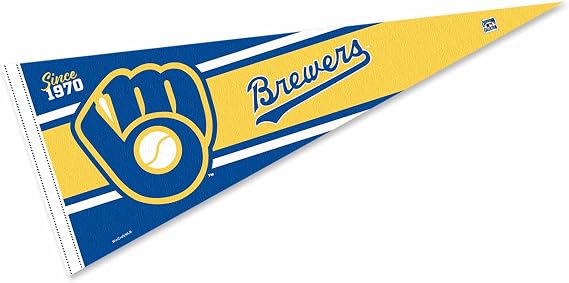 Brewers Retro Vintage Throwback Full Size Pennant Flag