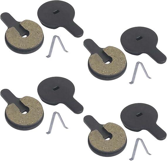 4 Pairs (8pcs) Resin Semi Metallic Bike Disc Brake Pads Compatible with Shimano SRAM AVID Hayes MX3 MX4 Mountain Road Bicycle Bike Cycling MTB Disc Brake Pad