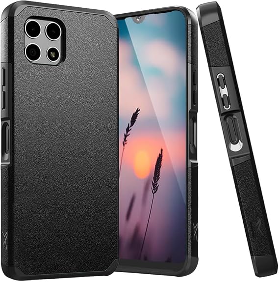 TJS Compatible for T-Mobile Revvl 7 Pro 5G Phone Case (Black)