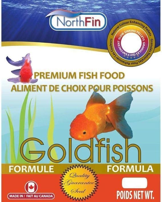 Northfin Goldfish Fish Food, Slow-Sinking Pellets, 2mm, 250g | Goldfish Formula; slow-sinking pellets for all types of goldfish; organic kelp first ingredient; crafted in Canada