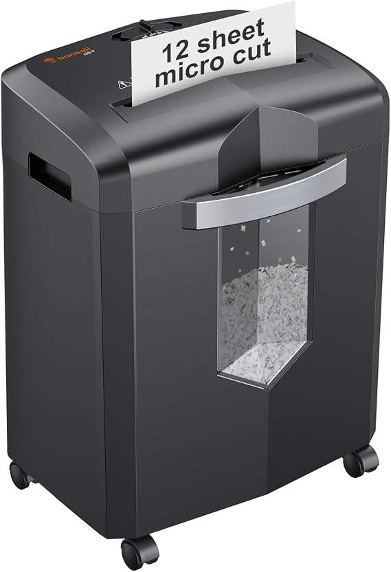 Bonsaii 12-Sheet Micro-Cut Heavy Duty Paper Shredder for Home Office