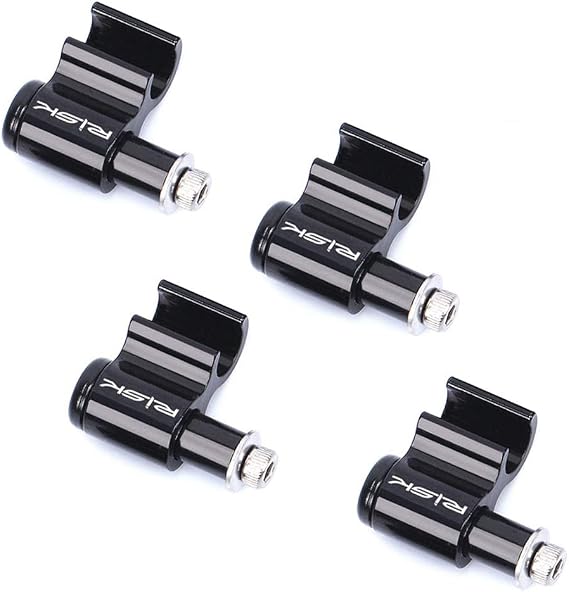 Farbetter 4-Piece Bicycle Brake Cable Guides, Aluminum & Stainless Steel, Black, 4 Pack