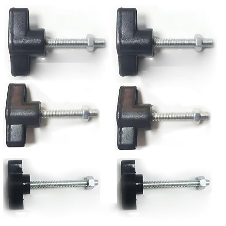 6 Pack Tripod Stand Height Adjustable Wing Knobs with Bolts Screws and Nuts Replacement Pole Tightening Knobs for Ipad Tripod Stand Tablet Floor Stands Photography Light Tripods Projector Stand