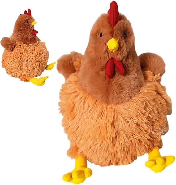 Simulated Animal Chicken Plush, Cuddling Animal Chicken, Realistic Chicken Plush Spie Poultry Toy for Wild Animals– Gift for Friends (23 * 22 * 18CM)
