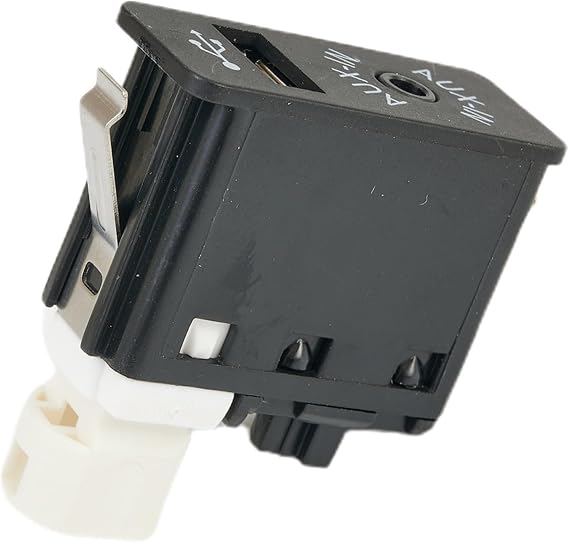 USB AUX Input Socket with 4-Pin Interface for BMW E39 E53 X5 Z4 E85 E86 X3 E83,Compatible with for MINI Cooper Plastic Panel