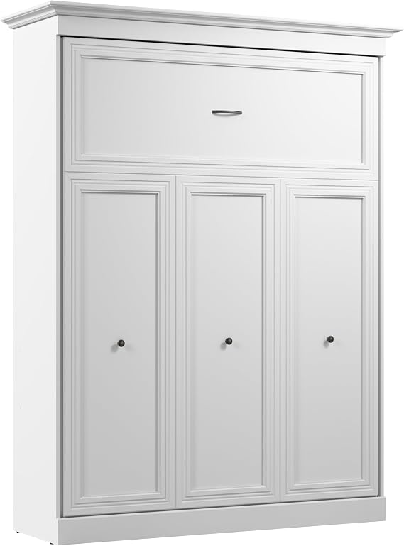Bestar Queen Murphy Bed, White, Versatile, 65W