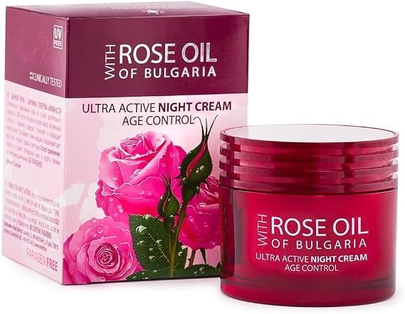 Age Control - Ultra Active Night Cream with 100 % Pure Bulgarian Rose Oil 50ml