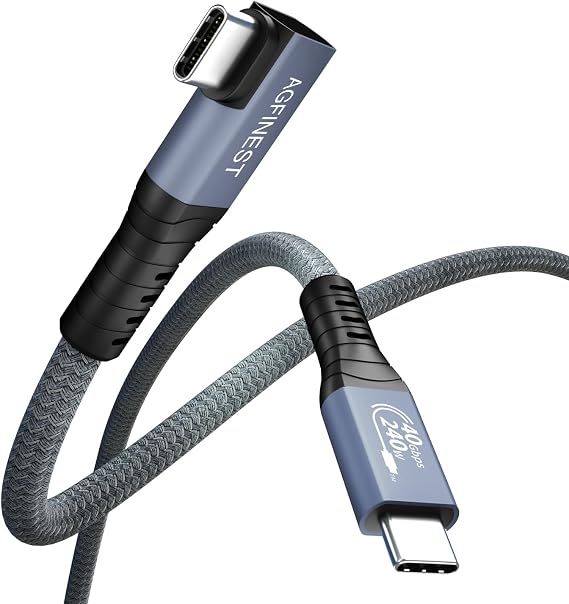 Sertifikalı 240W USB4 Kablosu, Thunderbolt 4 Kablosu, 40 Gbps USB C Veri Kablosu, PD 3.1 140W 240W Şarj Kablosu, MacBook M1 M2 için 8K60Hz 4K144Hz HDR Video USB C Kablosu, Mac mini, SSD, Yerleştirme