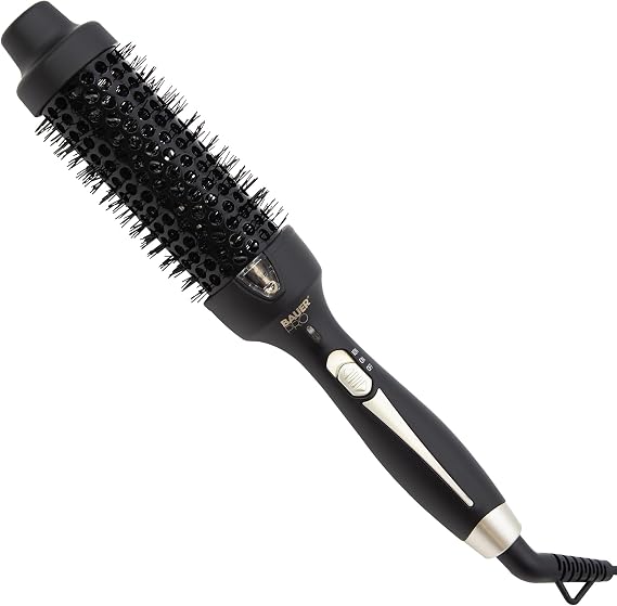 Bauer Thermal Brush/Multi-Styler Hot Brush with Ionic Technology to Smooth and Shine / 38mm Barrel to Curl, Straighten and Detangle 38809