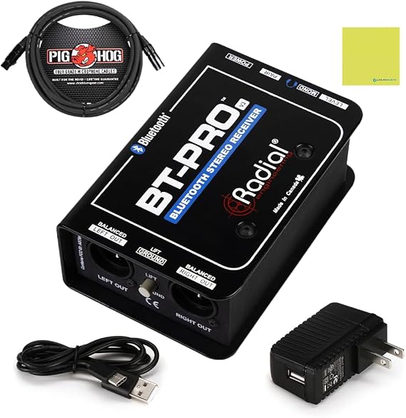 Radial BT-Pro V2 Stereo Bluetooth Direct Box Bundle with Bluetooth Receiver