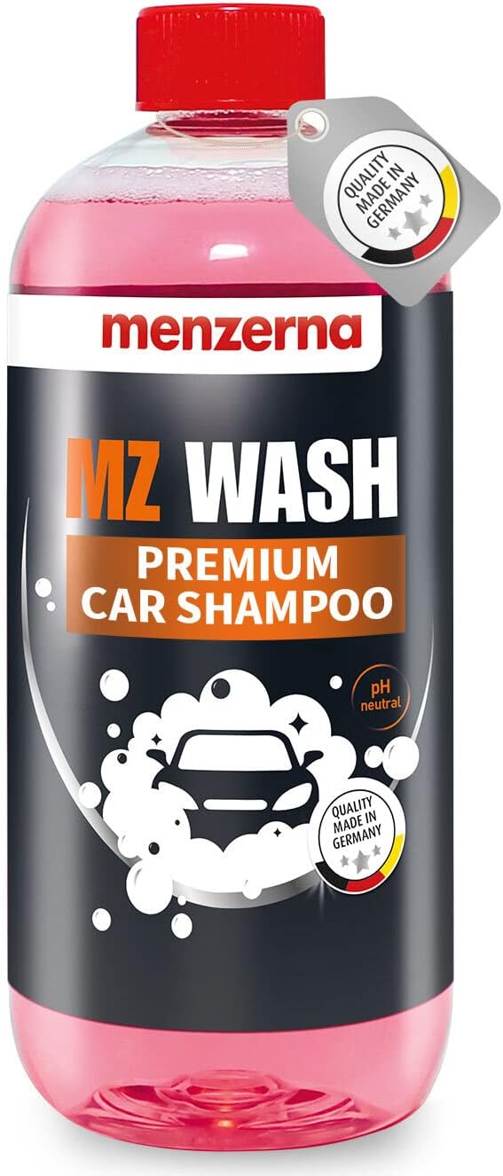 menzerna "MZ Wash" I Car Wash 1L I Premium Car Shampoo to Remove Dust, Dirt and Grime I Car Soap to Prep for Buffing & Polishing Compounds I Quick Dry and High Shine Finish I with a Tropical Scent
