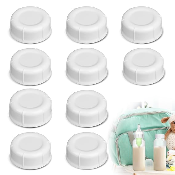 10pcs Narrow Bottle Caps Compatible with Dr Brown's, Medela, Ameda Bottles