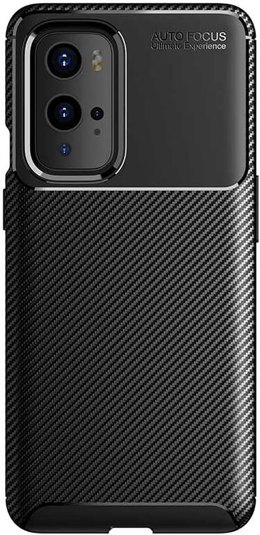Microcase OnePlus 9 Pro 5G Maxy Serisi Carbon Fiber Silikon Kılıf - Siyah