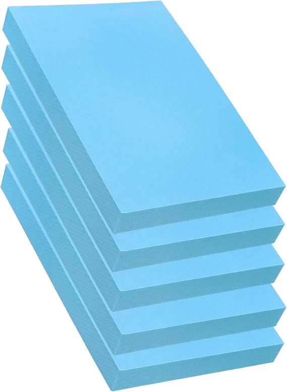 5 Pack Polystyrene Foam Boards High Density Craft Foam Sheets 20mm Thick Foam Board Rectangle Foamboard for DIY Crafts, Modelling, Sculpture