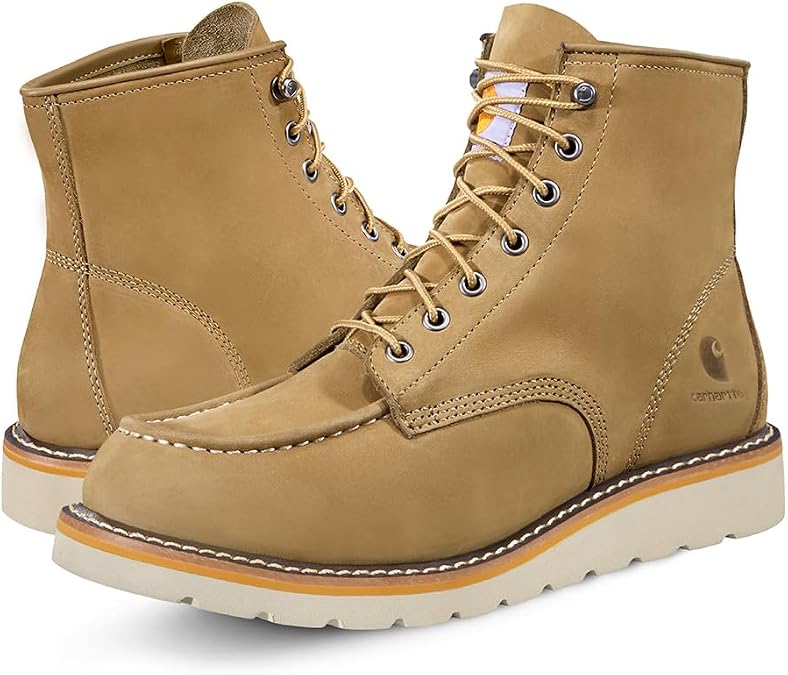Carhartt Mens 6 Inch Moc Toe Wedge Work Boots Soft Toe