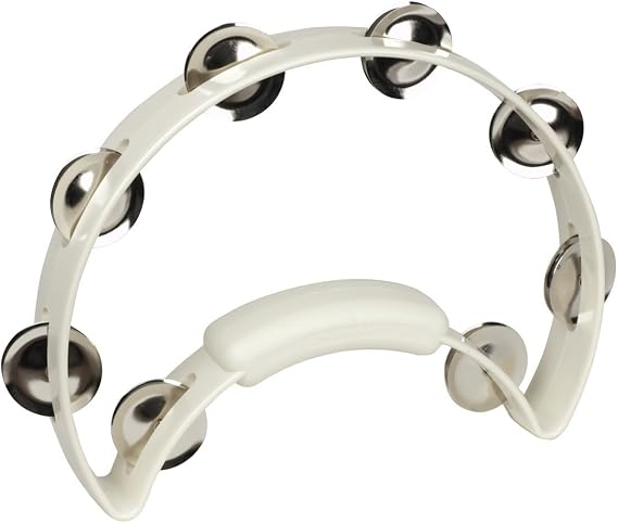 RhythmTech RT1220 Solo Tambourine, White