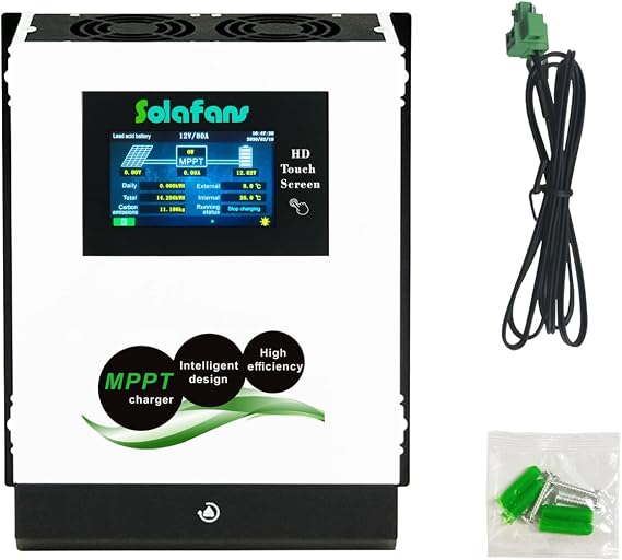 90A 12V~48V Touch Screen MPPT Solar Charger | 12V/24V/36V/48V PV 4960W DC150V Multi-language with Lithium Battery Reactivation