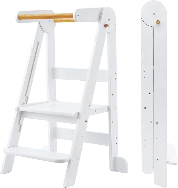 Foldable Toddler Kitchen Stool Helper Folding Step Stool for Kids