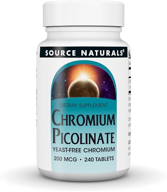 Source Naturals Chromium Picolinate 200 Mcg Tablet, 240 Count