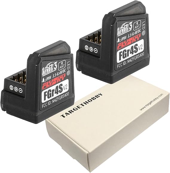 Flysky FGr4s V2 Receiver for Flysky Noble NB4 Rc Transmitter, Noble Pro Transmitter, 4 Channel AFHDS 3 - Pack of 2