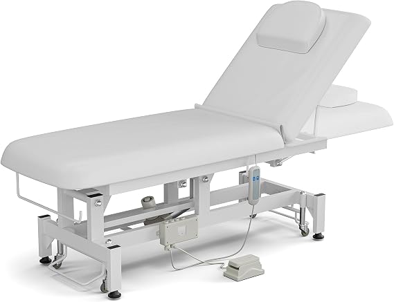 Electric Massage Bed, Professional Heavy Duty Spa Beauty Table with Adjustable Backrest, Stationary Physical Therapy Table with Towel Hook