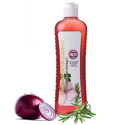 Shampoo and Treatment Set, Onion, Biotin and Rosemary for All Hair Types, Paraben Free, Silicone Free, Rescues Damaged Hair, Moisturizes and Restores
