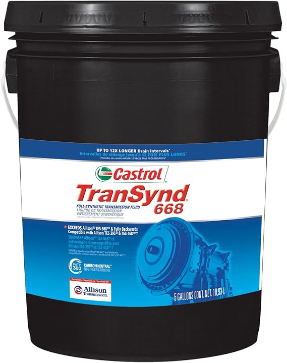 Castrol TranSynd 668 Full-Synthetic Auto Transmission Fluid, 5 Gallon Pail