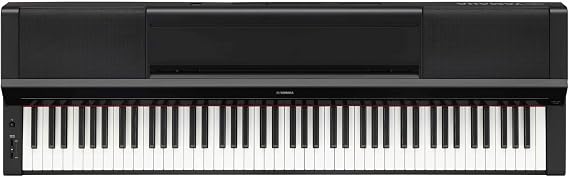 Yamaha PS500 88-key Smart Digital Piano w/Stream Lights Technology, PA500C Power Adapter and FC4A Sustain Pedal, Black