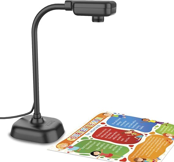 Document Camera for Teachers and Classroom, Gawervan USB Webcam/Doc Camera Built-in Mic Mac OS, Windows, Chromebook Compatible for Live Demo, Web Conferencing, Distance Learning, Remote Teaching