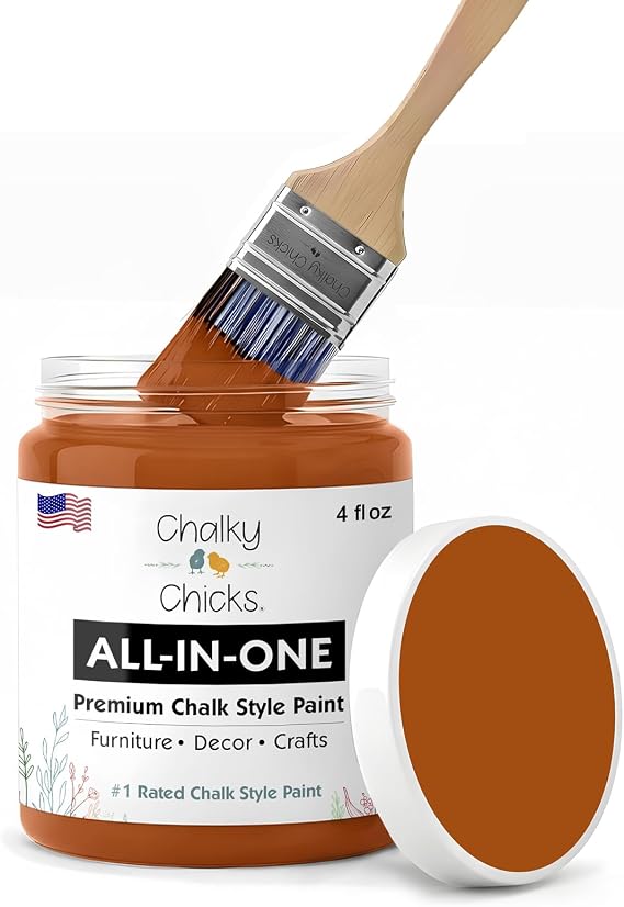 Chalky Chicks Acorn 4 Fl Oz Chalk Paint for Furniture No Sanding All in One
